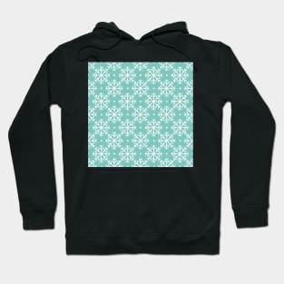 Ice Blue Snowflakes Hoodie